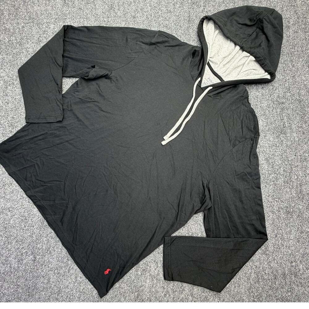 Polo Ralph Lauren Mens L Supreme Comfort Hoodie Black Cotton Modal NWT